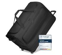 REDOLZ XL sehr große Jumbo Trolley-Reisetasche mit Rollen 80 cm [Sondergröße] Volumen mit Dehnfalte erweiterbar von 110 auf 140 Liter | extra Bodenfach für Männer & Frauen (Duffle Essentials)