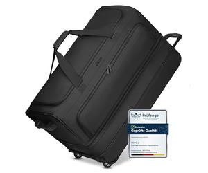 REDOLZ XL sehr große Jumbo Trolley-Reisetasche mit Rollen 80 cm [Sondergröße] Volumen mit Dehnfalte erweiterbar von 110 auf 140 Liter | extra Bodenfach für Männer & Frauen (Duffle Essentials)
