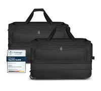 Redolz Duffle Essentials 2-Rollen Reisetasche Set 2-tlg. L+L mit Dehnfalte black (TAS020797) schwarz