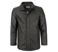 Redpoint - Herren Echtleder Lederjacke Longjacke Ziegenleder schwarz Größe 56