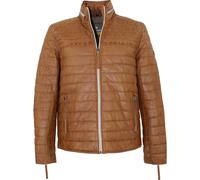 Redpoint - Herren Lederjacke Steppjacke Lammnappa hellbraun : 50