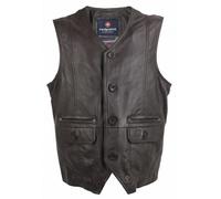redpoint - Herren Lederweste Lammnappa dunkelbraun : 52