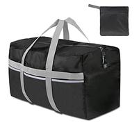 REDSEASONS Faltbare Duffle Tasche, 96L Travel Duffel Bag, große Duffle Bags-Reisetasche mit 3 Außentaschen für Männer und Frauen, wasserdicht und langlebig (schwarz), Schwarz