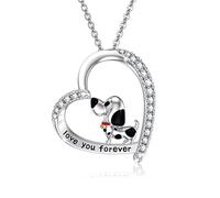 REDSUN 925 Sterling Silber Halskette mit Herz Anhänger Katze Hund Meerschweinchen Schmetterling Sterling Silber