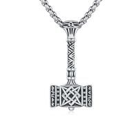 REDSUN Wikinger Thorshammer Anhänger silber 925 Keltischer Anhänger herren kette,necklace men nordischer Schmuck Amulett Schmuck für Herre