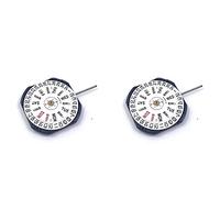 Reeatel 2 x Uhrwerk für japanisches VX43E-Uhrwerk VX43, dreipoliges Doppelkalenderfenster, Quarzuhrwerk mit Batterie