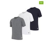 Reebok 3er-Set: Shirts "Santo" in Dunkelblau - Größe S | Herren Plussize