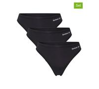 Reebok 3er-Set: Strings "Serena" in Schwarz - Größe L | Damen Unterteile