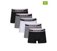 Reebok 5er-Set: Boxershorts "Jay" in Grau - 52% | Größe L | Herren Waesche