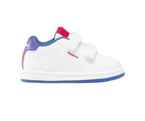 Reebok Baby-Jungen RBK ROYAL COMPLETE CLN 2.0 2V Sneaker, WHITE/BOUNDLESSBLUE/VECTORRED, 22 EU