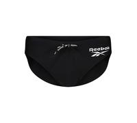 Badeslip REEBOK "Wells", Herren, Gr. XL, N-Gr, schwarz, Microfaser, Obermaterial: 80% Polyamid, 20% Elasthan. Futter: 100% Polyester, unifarben, Badehosen, mit Kordel, mit Logoschriftzug, kurz, basic,