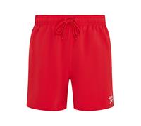 Badeshorts REEBOK "Yale", Herren, Gr. S, N-Gr, rot (vector rot), Microfaser, Polyester, clean, unifarben, Badehosen Badeshorts, mit Kordelzug und elastischem Bund, mit Logo, basic (82701461-S) vector