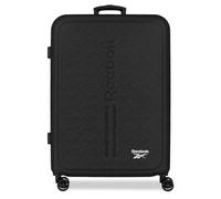 Reebok Boston Mittelgroßer Koffer, schwarz, 46 x 65 x 25 cm, starres ABS-Kombinationsschloss, integriert, 56L 4kg, 4 Doppelräder von Joumma Bags
