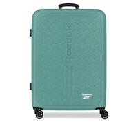 Reebok Boston Mittelgroßer Koffer, Türkisgrün, 46 x 65 x 25 cm, starres ABS-Kombinationsschloss, integriertes 56L 4kg, 4 Doppelrollen, von Joumma Bags