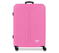 Reebok Boston Mittelrosa Koffer, 46 x 65 x 25 cm, starres ABS-Kombinationsschloss, integriert, 56L 4kg, 4 Doppelrollen, von Joumma Bags