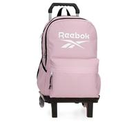 Reebok Boston Schulrucksack mit doppeltem Fach mit Trolley, tragbar, 39,6 cm, Rosa, 31 x 44 x 15 cm, Polyester, von Joumma Bags, Rosa, 31x44x15 cms, Schulrucksack mit doppeltem Fach mit Trolley