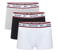 Reebok Boxershorts Barlow - 3er-Pack, atmungsaktive Baumwollmischung, schwarz/grau/weiß, XL