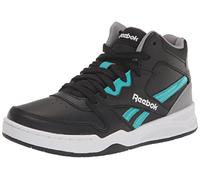 Reebok boys Bb4500 Court Basketball Shoe, Black/Pure Grey/Classic Teal, 5.5 Little Kid US