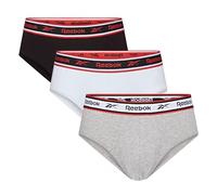 Slip REEBOK "CHASE" Gr. M, 3 St., schwarz-weiß (black, white,) Herren Unterhosen Sportunterwäsche elastischer Logobund (77484902-M)