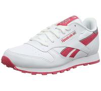 Reebok CL Leather Reflect, Mädchen Laufschuhe, Mehrfarbig (Reflect White/Fearless Pink/Silver Met), 34.5 EU