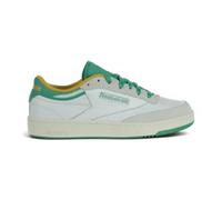 Reebok Club C 85 Herren-Tennisschuhe, lässig, modisch, weiße Sneaker für Herren, Weiß/Upgrade Green/Chalk, 7