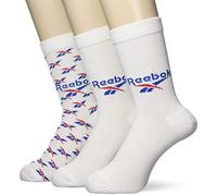 Reebok Crewsock Cl Fo Crew Sock 3P, White/Vecblu/Vecred, GG6684, Gr.S