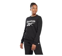 Reebok Damen Fleecejacke Mit Großem Logo Sweatshirt, Schwarz, L EU