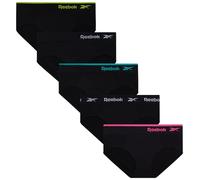 Reebok Women's Underwear - Seamless Hipster Briefs (5 Pack), Size Medium, All Black