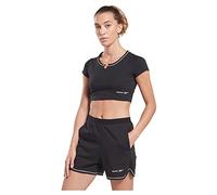 Reebok Damen Identity Crop T-Shirt, Blau, S, blau, X-Large