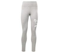 Reebok Damen Identity Logo Leggings, Medium Grey Heather/White/White, XXL