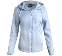 Reebok Damen-Jacke - leichte, lässige Oberbekleidung und superweiches Polarfleece-Futter, Winterjacke mit Reißverschluss und Kapuze für Damen, Haze Blue, S