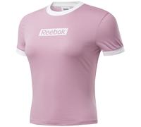Reebok Damen T-Shirt TE Linear Logo Slim Tee FJ2722 M Jasmine Pink