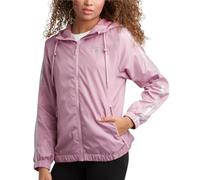 Reebok Damen Windbreaker-Jacke - leicht, wasser- und windabweisend, Outdoor-Kapuzenmantel zum Laufen (Größen: S-XL), Orchid Haze, reflektierendes Klebeband, M