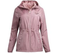 Reebok Damen Windbreaker-Jacke - Wasserabweisende Polarfleece-Windbreaker-Jacke für Damen mit Kapuze und Taillen-Knebeln, Dusty Rose, L