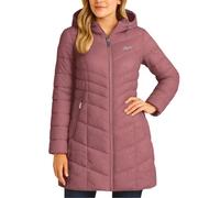 Reebok Damen Winterjacke - Lange Länge Gesteppte Puffer Parka - Schwere Oberbekleidung Mantel für Frauen (S-XL), Dunkle Rose., Small