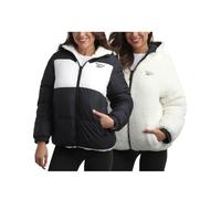 Reebok Damen Winterjacke Wendbarer Steppmantel Puffermantel mit Sherpa-Fleecefutter Wendejacke für Frauen (S-XL), Schwarz (Jet Black), M
