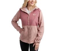Reebok Damenjacke, Fleece-Sweatshirt, leichte Damenjacke (S-XL), Rosa-Grau, S