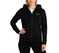 Reebok Damenjacke - warme, leichte Fleecejacke mit Reißverschluss - superweiche Sherpa-Futter, Winterjacke mit Kapuze für Damen, Schwarz, M