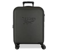 Reebok Franklin Kabinenkoffer, schwarz, 40 x 55 x 20 cm, harter ABS-Kunststoff, Verschluss TSA 37L, 2,78 kg, 4 Doppelräder, Handgepäck, von Joumma Bags, Schwarz, Kabinenkoffer