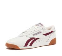 Reebok Freestyle Lo Damen-Sportschuhe, Walking- oder Tennis-Sneaker für Damen, Kreide/Classic Burgunderrot/Gum, 8