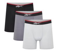 Reebok Glynn Boxershorts für Herren | 3er-Pack Sport-Trunks, atmungsaktive und dehnbare Herrenunterwäsche | Multipack Boxershorts, Schwarz/Grau/Anthrazit