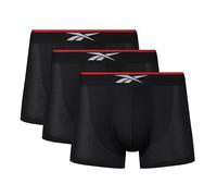 Reebok Glynn Boxershorts für Herren | 3er-Pack Sport-Trunks, atmungsaktive und dehnbare Herrenunterwäsche | Multipack Boxershorts, Schwarz