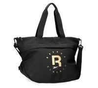 Reebok Gold Einkaufstasche, Schwarz, 46 x 30 x 24 cm, Polyester, von Joumma Bags