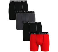 Reebok Herren Active Underwear - Performance Boxershorts (4er-Pack) Gr e Medium SchwarzRotGrau