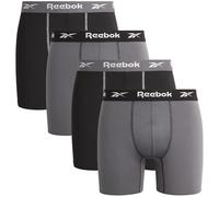 Reebok Herren Active Underwear - Performance Boxershorts (4er-Pack), Schwarz-geschwärzte Perle, X-Large