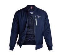 Reebok Herren-Bomberjacke - Isolierte Windjacke mit Reißverschluss für Herren - lässig, Golf, Fitnessstudio und Wandern, leichte Herren-Jacken, Vector Navy, XL