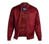 Reebok Herren-Bomberjacke - leichte Ripstop-isolierte Windjacke für Herren - lässige Jacke mit Reißverschluss und Taschen, Merlot, L