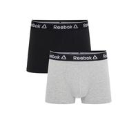Reebok Herren Boxershort, 2 Stück (Schwarz/Grau, 4/S)