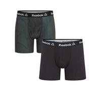 Reebok Herren Boxershorts, 2 Stück (schwarz/khaki, M (48/50)) gruen M (48/50)