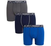 Reebok Herren-Boxershorts - 3er-Pack Ultrasoft Stretch Performance Boxer für Männer - Active Sport Herren Unterwäsche Pack (S-XL), Größe S, Surf the Web/geschwärzte Perle/Maritimes Blau